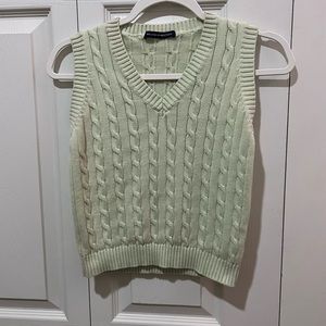 Brandy Melville Green Sweater Vest, XS-S